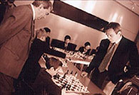 Roman Pelts watches World Champion Garry Kasparov 